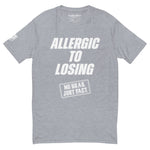 Allergic To Losing White Logo Tee